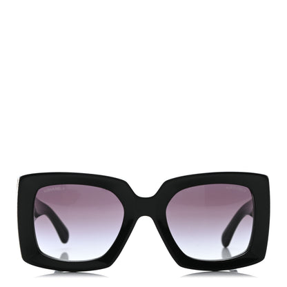 Chanel Acetate Rectangle Sunglasses 5435 Black 3 of 7