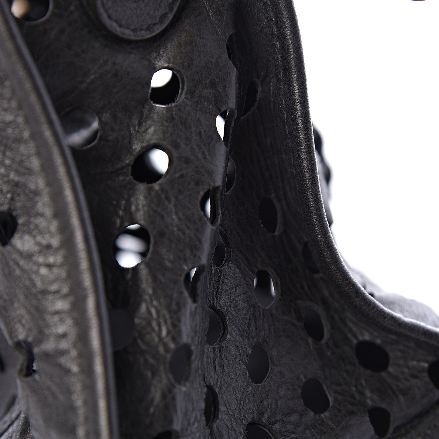 Agneau Classic Hardware Perforated Dot City Black