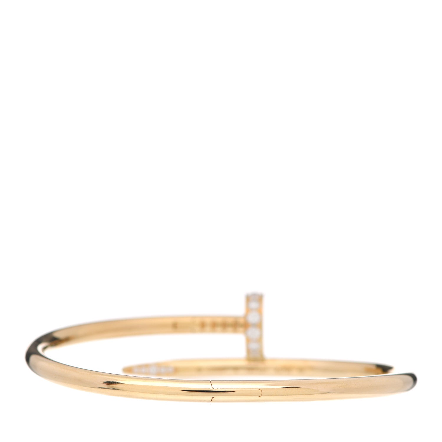 Cartier 18K Yellow Gold Diamond Juste Un Clou Bracelet 16 2 of 5