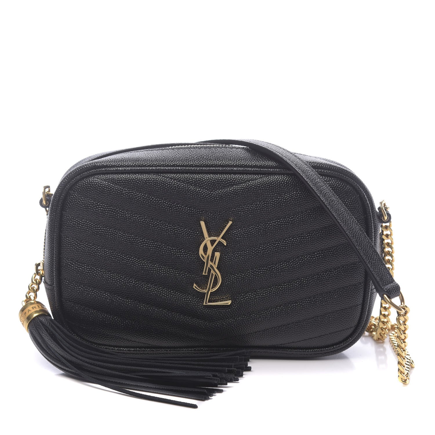Saint Laurent Grain De Poudre Matelasse Monogram Mini Lou Camera Bag Black 1 of 11