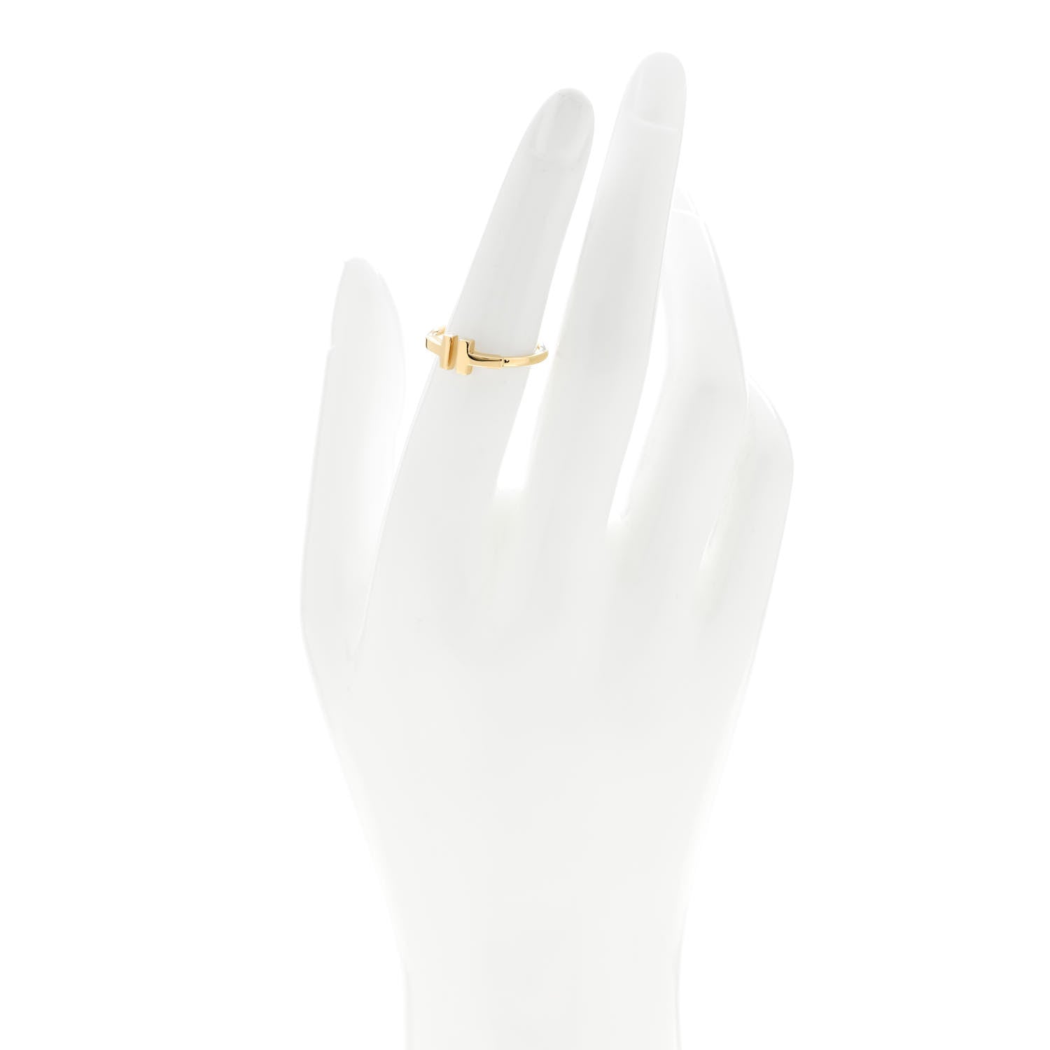 Tiffany 18K Yellow Gold T Wire Ring 52 6 2 of 5
