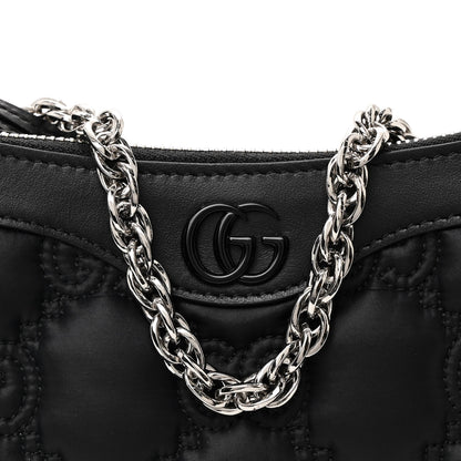 Gucci Nylon Calfskin Enamel GG Matelasse Chain Handbag Black 8 of 10