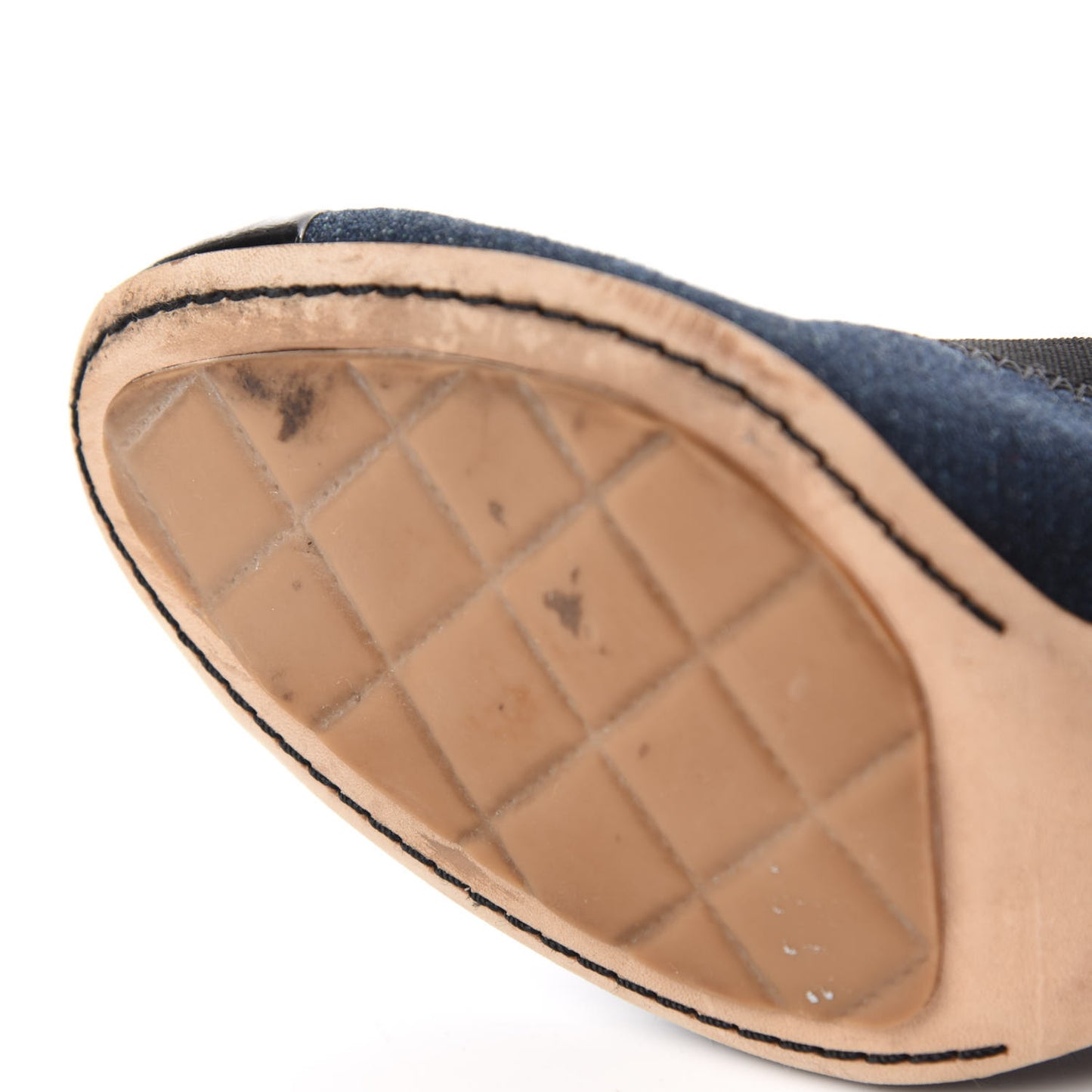 Denim Patent CC Elastic Stretch Pumps 36.5 Blue Black