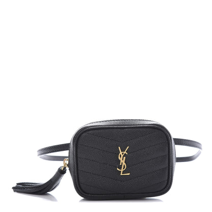 Saint Laurent Grain De Poudre Matelasse Monogram Baby Lou Camera Bag Black 1 of 10