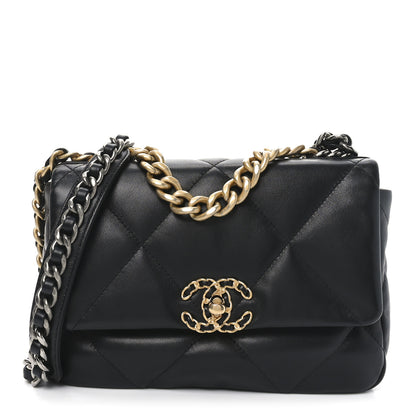 Chanel Lambskin Quilted Medium Chanel 19 Flap Black 1 of 9