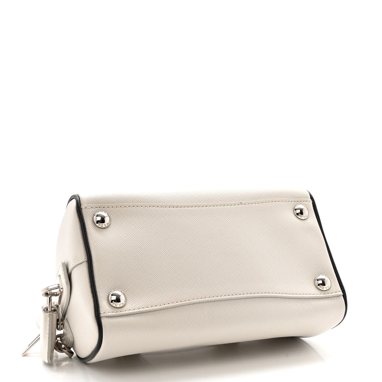 Prada Saffiano Lux Top Handle Crossbody Bag White 4 of 15