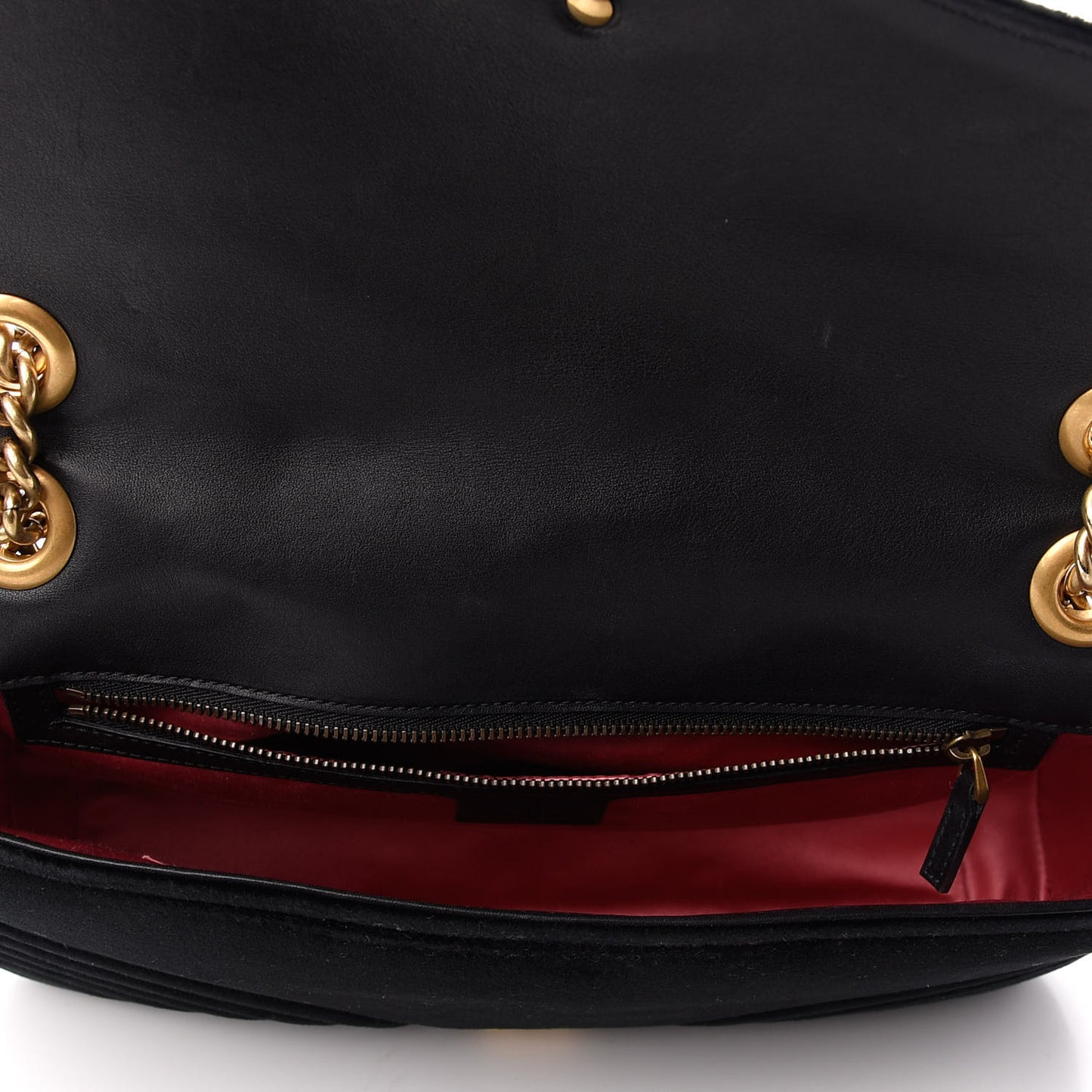 Velvet Matelasse Medium GG Marmont Shoulder Bag Black