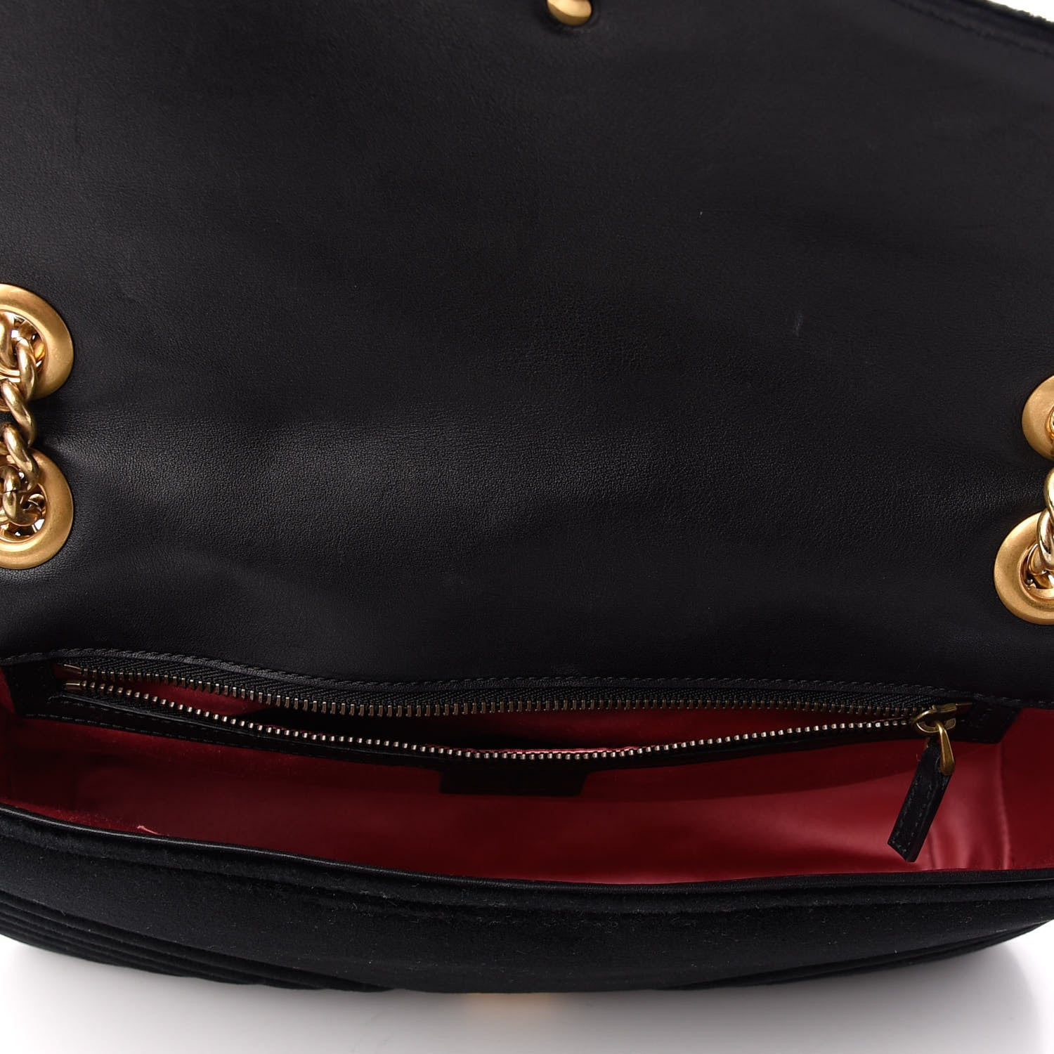 Gucci Velvet Matelasse Medium GG Marmont Shoulder Bag Black 5 of 9