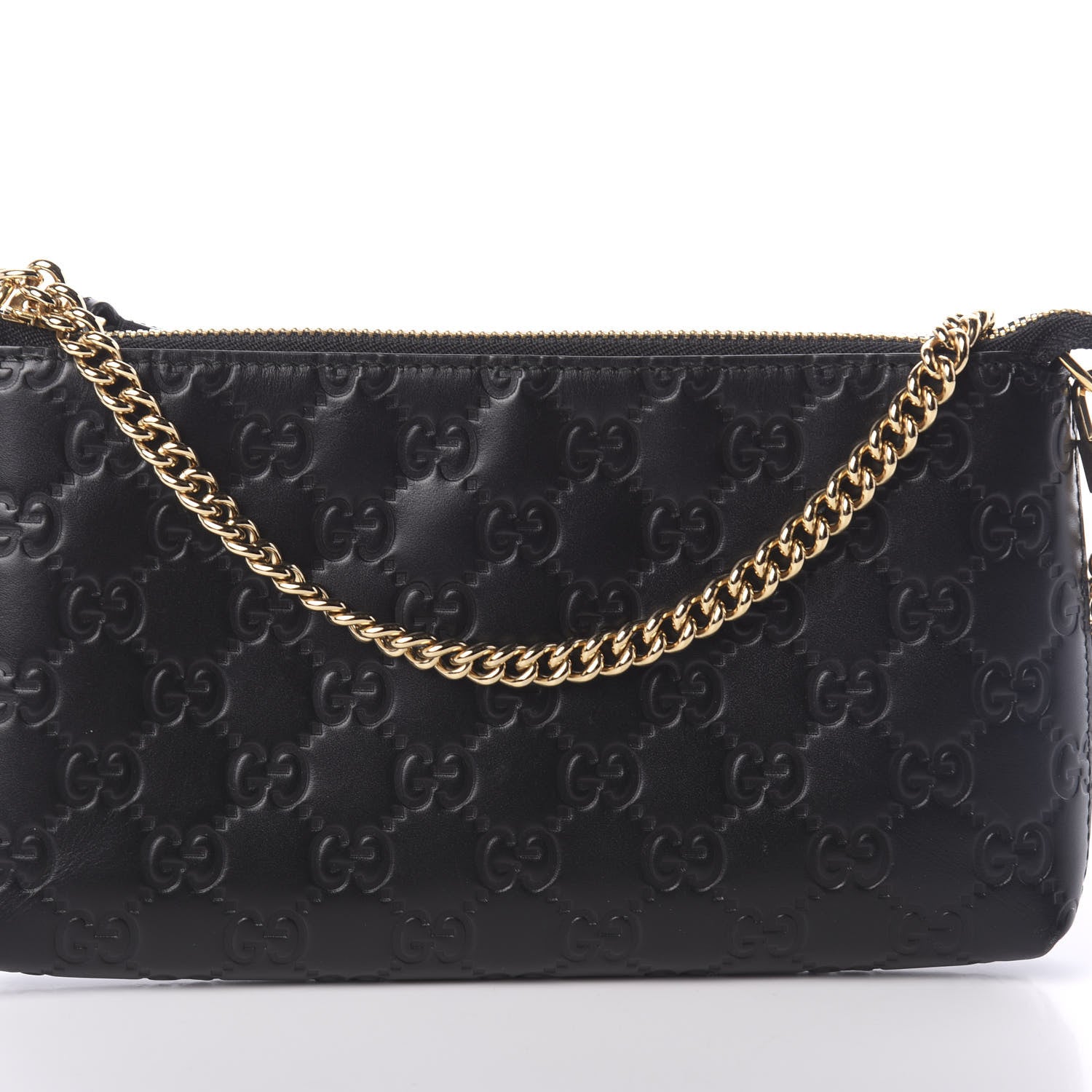 Gucci Guccissima Signature Wrist Wallet Black 7 of 9