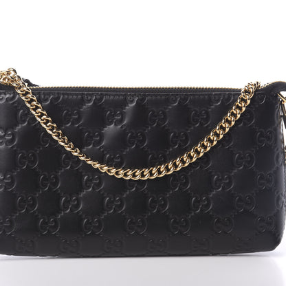 Gucci Guccissima Signature Wrist Wallet Black 7 of 9