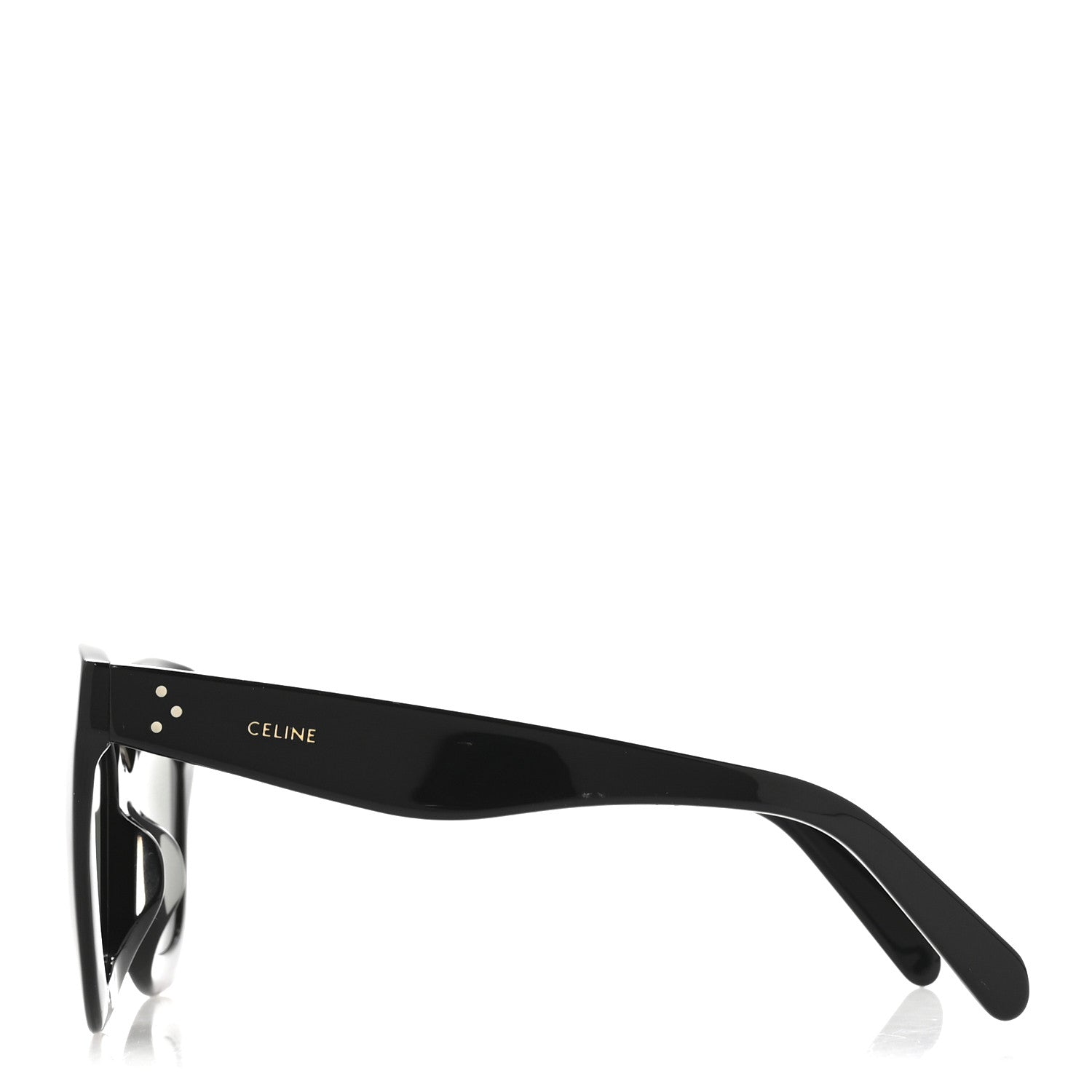 Celine Oversized Round Sunglasses CL4005FN Black 3 of 8