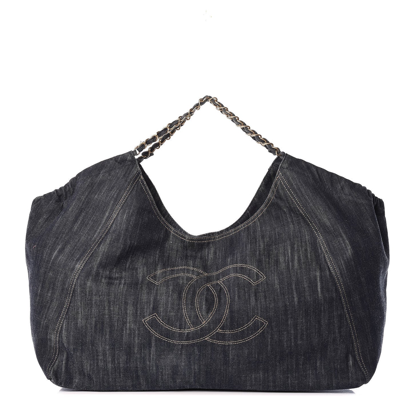Denim XXL Coco Cabas Tote Blue