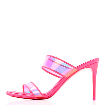 Christian Louboutin PVC Just Loubi 85 Sandals 38 Fluo Pink 1 of 9