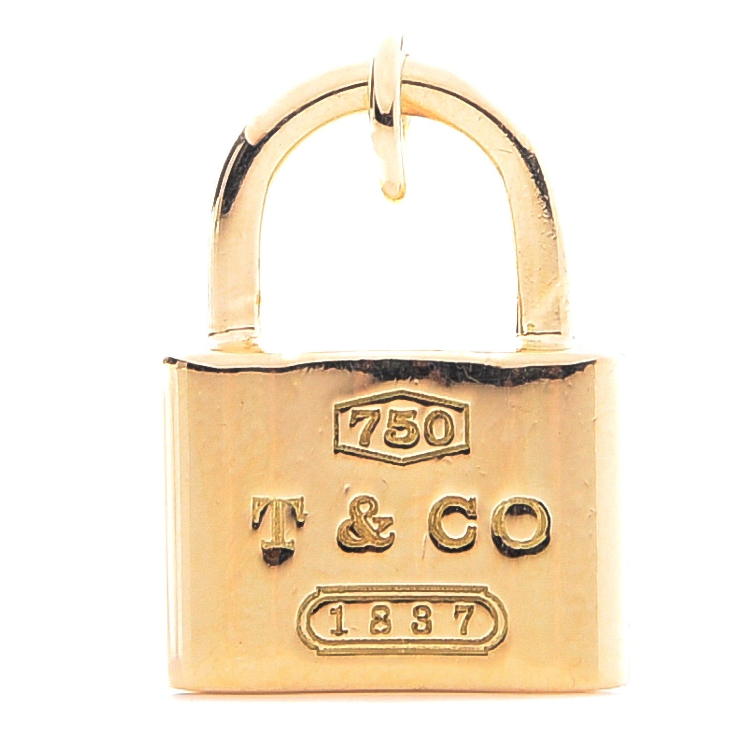 Tiffany 18K Yellow Gold 1837 Lock Charm 1 of 3