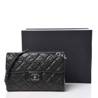 Chanel Crumpled Grained Calfskin Medium CC Crave Flap Black 17 of 17