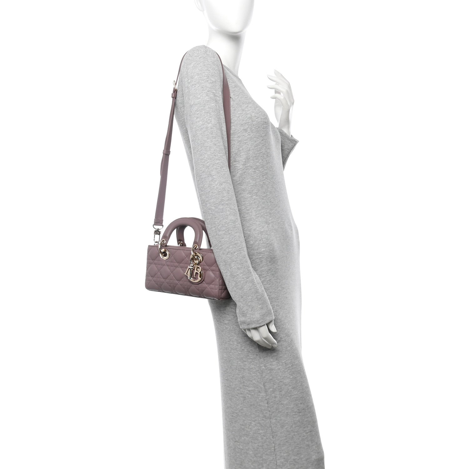 Christian Dior Lambskin Cannage Small Lady D-Joy Peony Pink 2 of 9