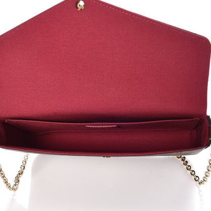 Louis Vuitton Monogram Pochette Felicie Chain Wallet Fuchsia 5 of 10