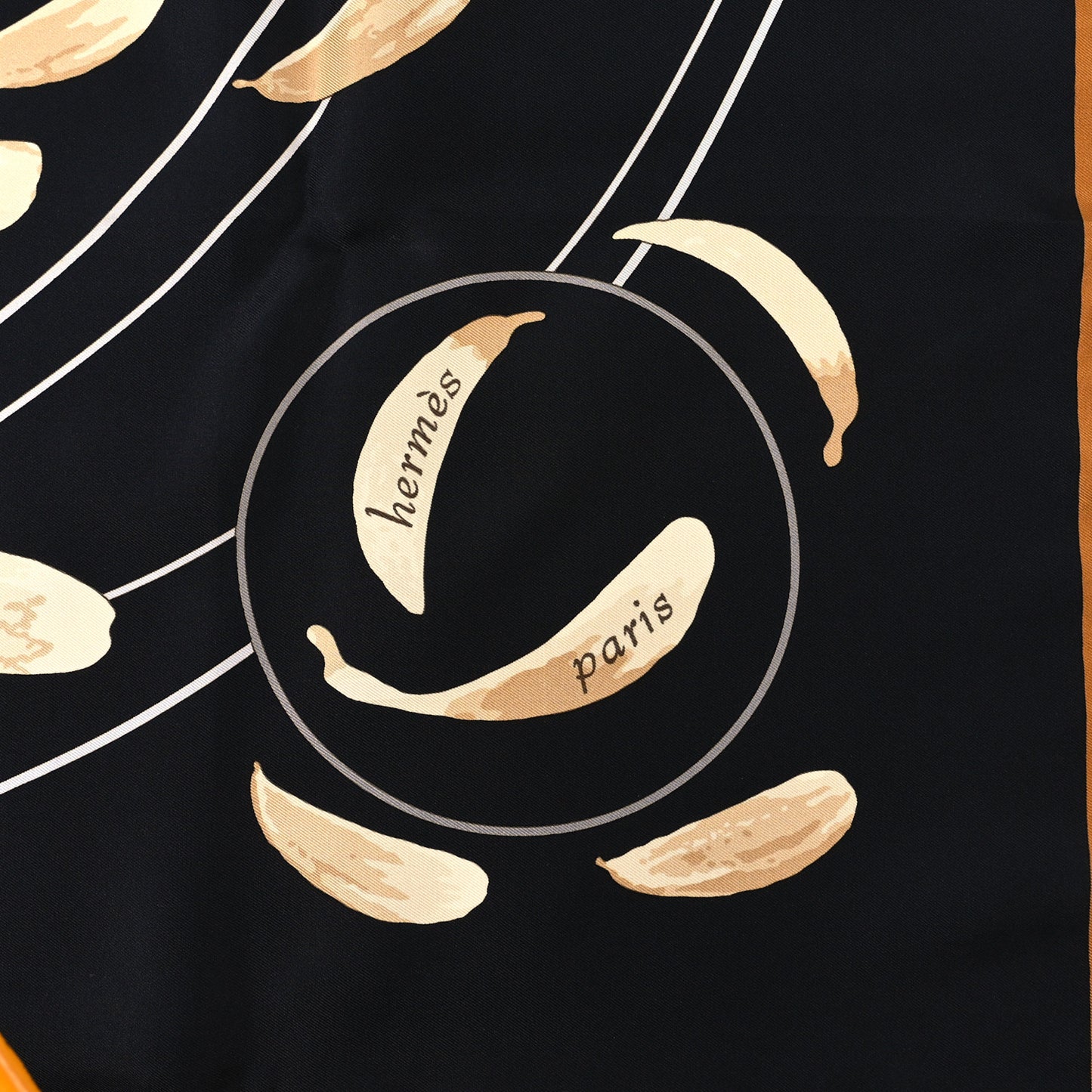 Silk Au Gre du Vent Scarf 90 Black