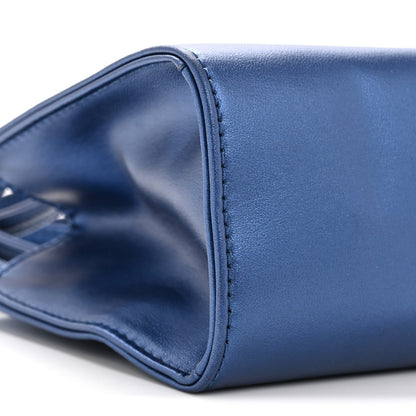 Telfar Metallic Vegan Leather Small Shopping Bag Cobalt 25 of 31