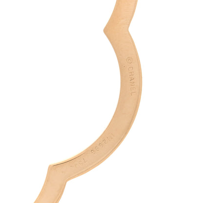 Chanel 18K Yellow Gold Large Profil de Camelia Hoop Earrings 4 of 4