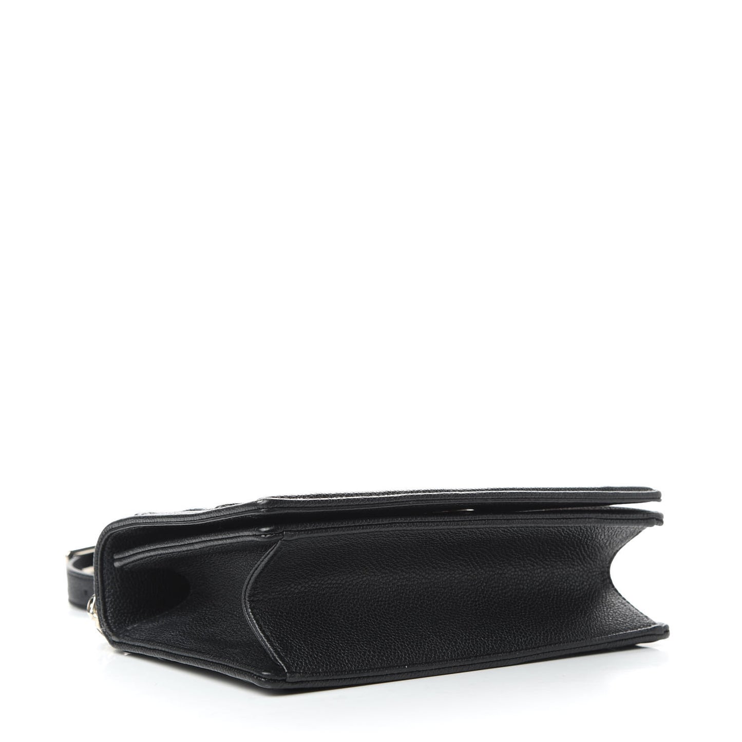 Grained Calfskin Small Diorama Flap Bag Black