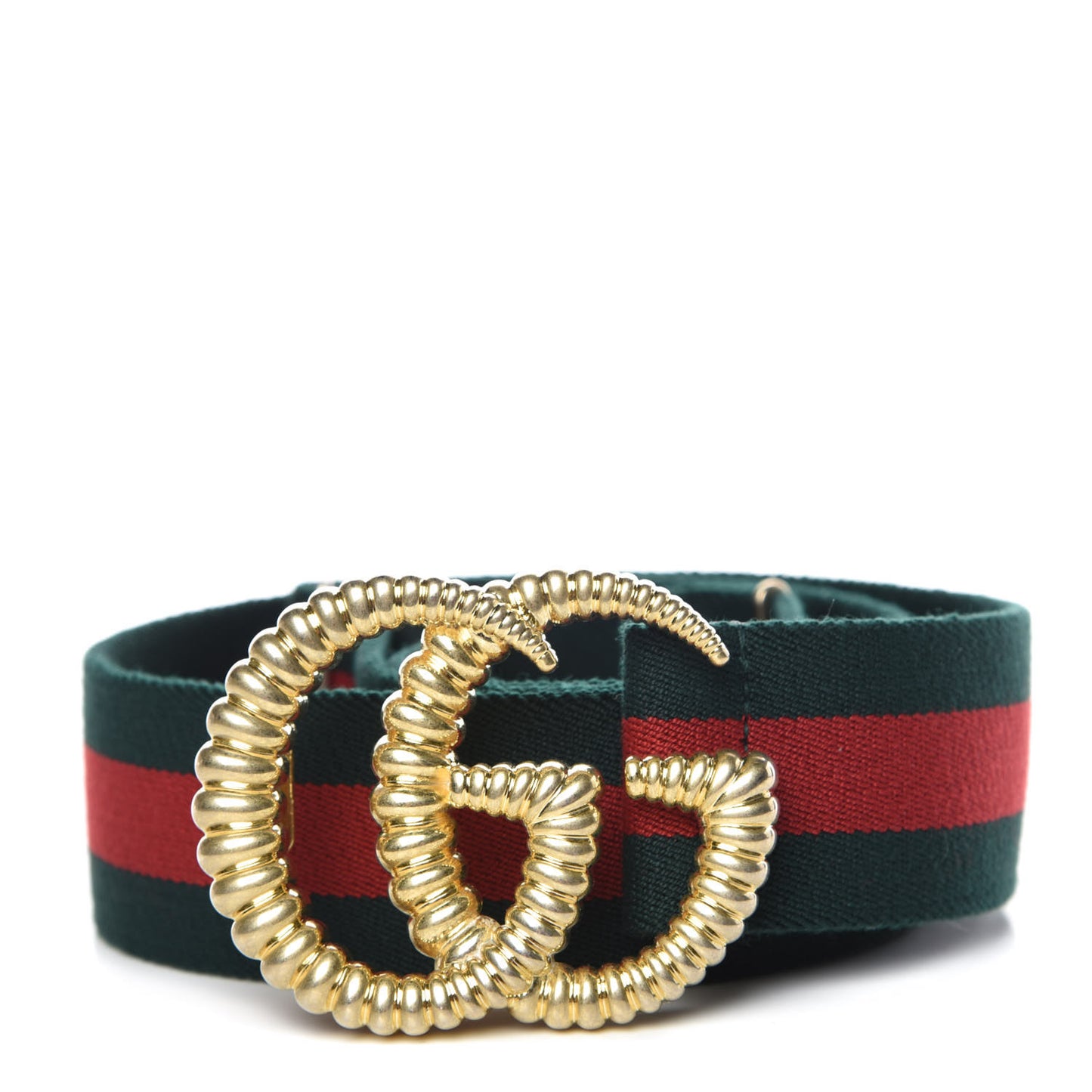 Canvas Torchon Double G Web Belt 100 40 Verde