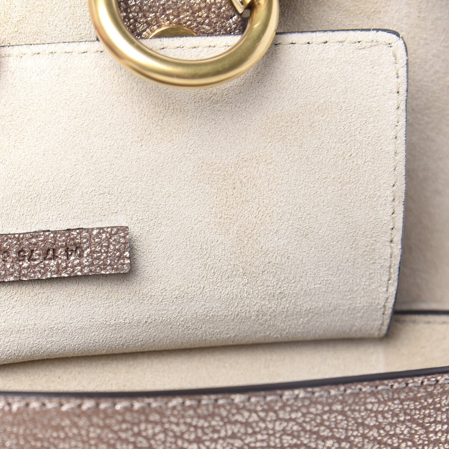 Metallic Goatskin Mini Faye Shoulder Bag Abstract Gold