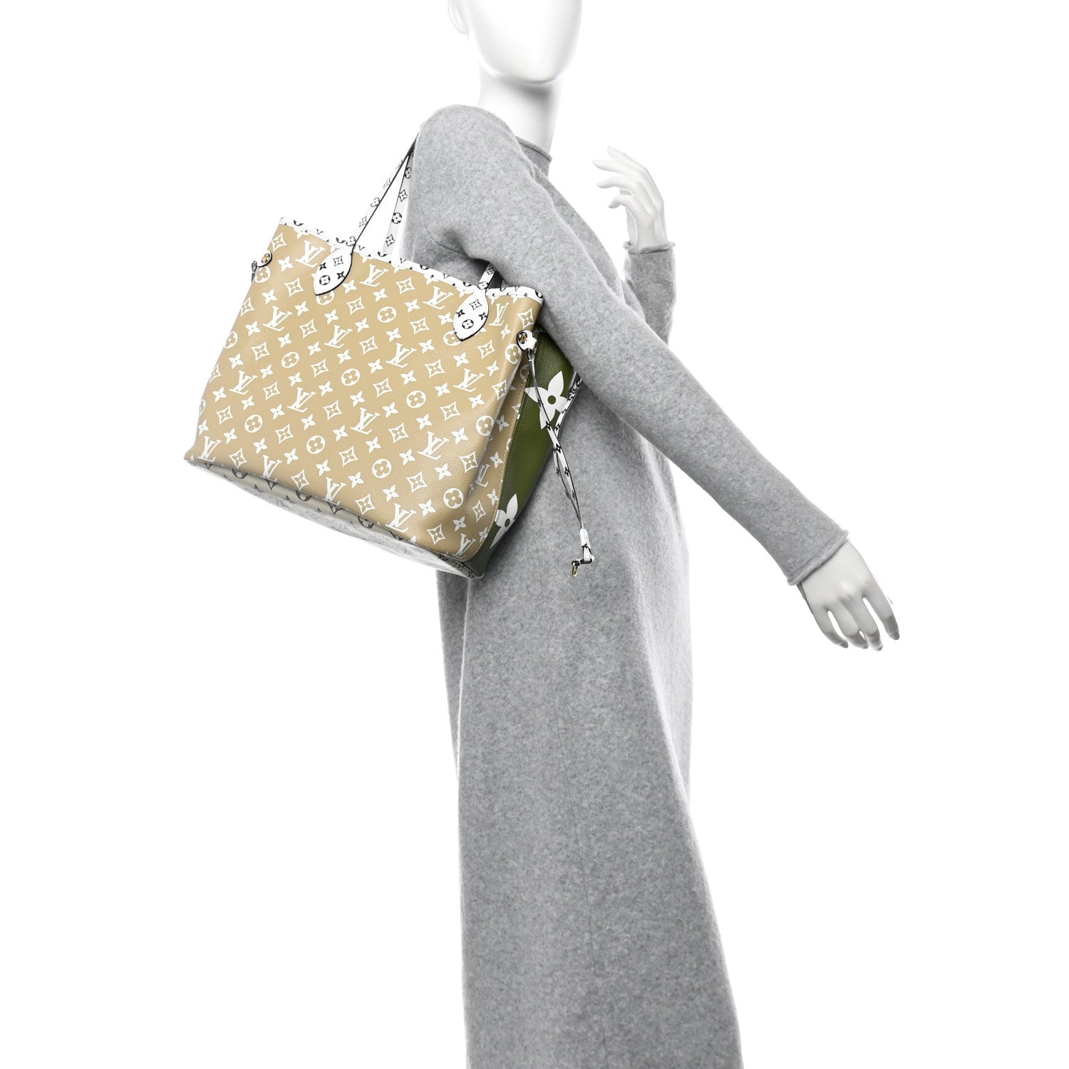 Louis Vuitton Monogram Giant Neverfull MM Kaki 2 of 11