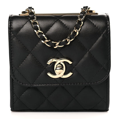 Chanel Lambskin Quilted Mini Trendy CC Chain Wallet Black 1 of 10