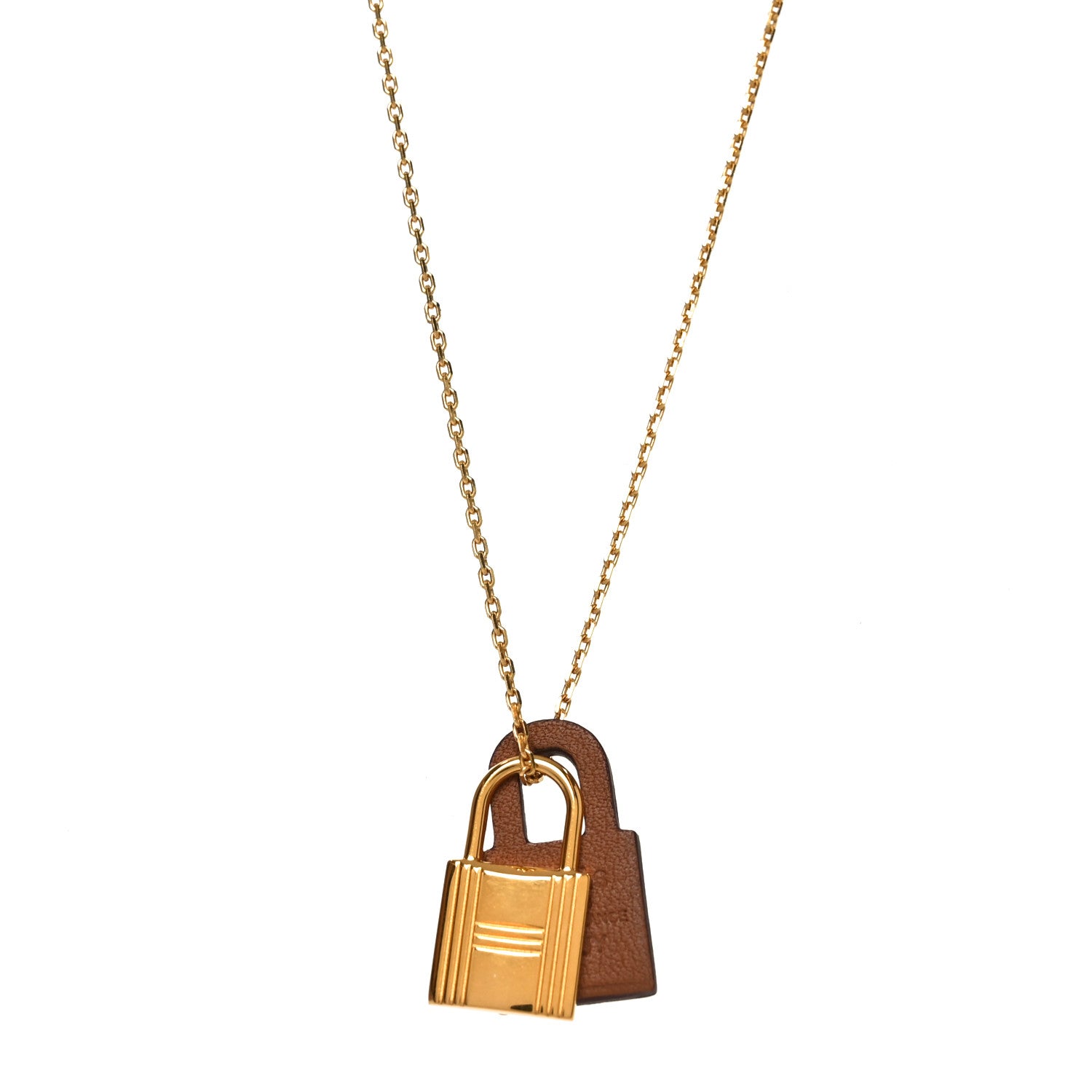 Hermes Swift Small O'Kelly Pendant Necklace Gold 1 of 6