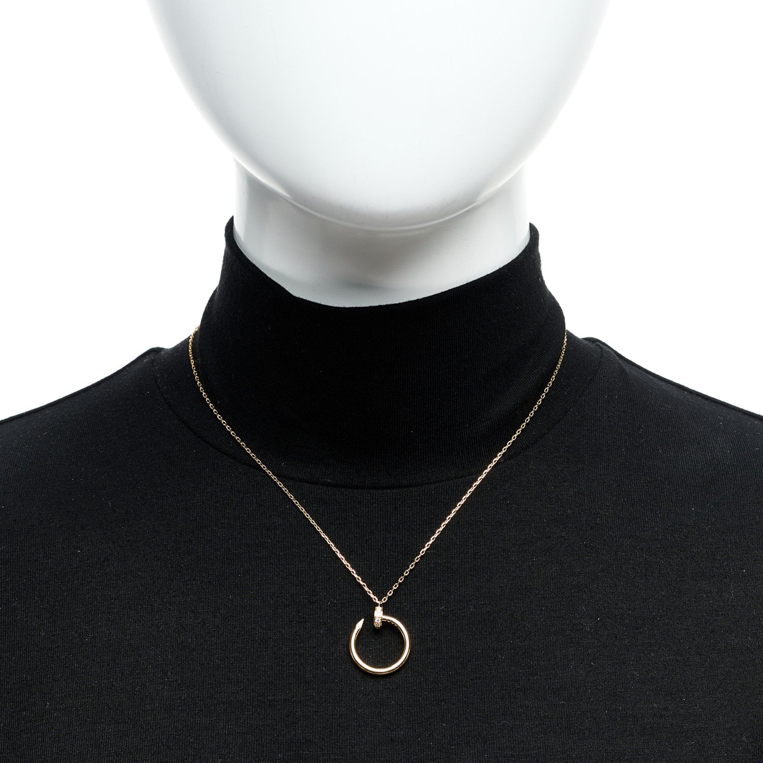 Cartier 18K Yellow Gold Diamond Juste Un Clou Pendant Necklace 2 of 7