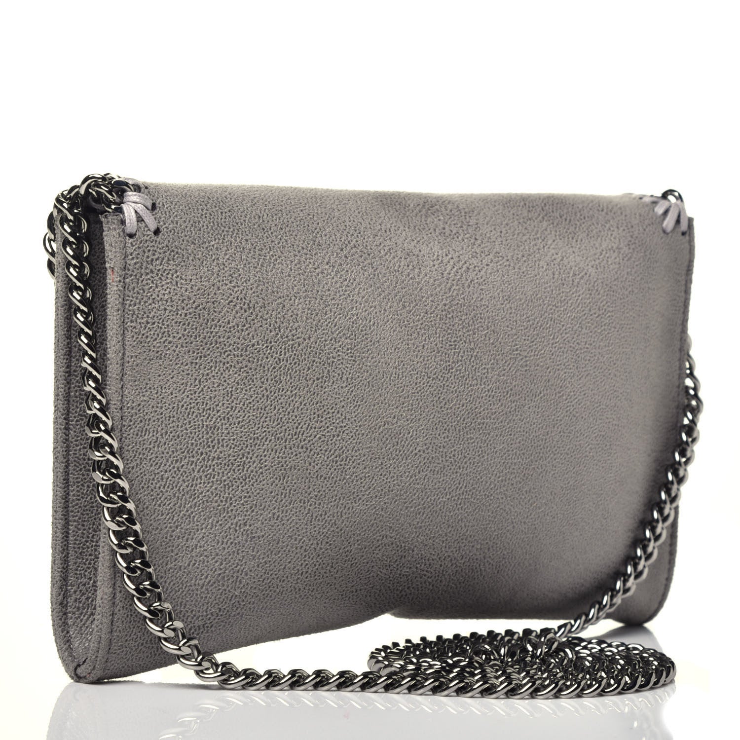 Stella McCartney Shaggy Deer Mini Falabella Crossbody Bag Grey 3 of 9