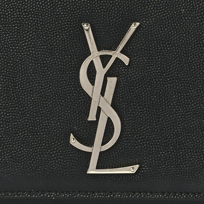 Saint Laurent Grain De Poudre Medium Classic Monogram Kate Satchel Black 9 of 12