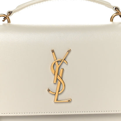Saint Laurent Calfskin Monogram Sunset Chain Wallet Crema Soft 7 of 10