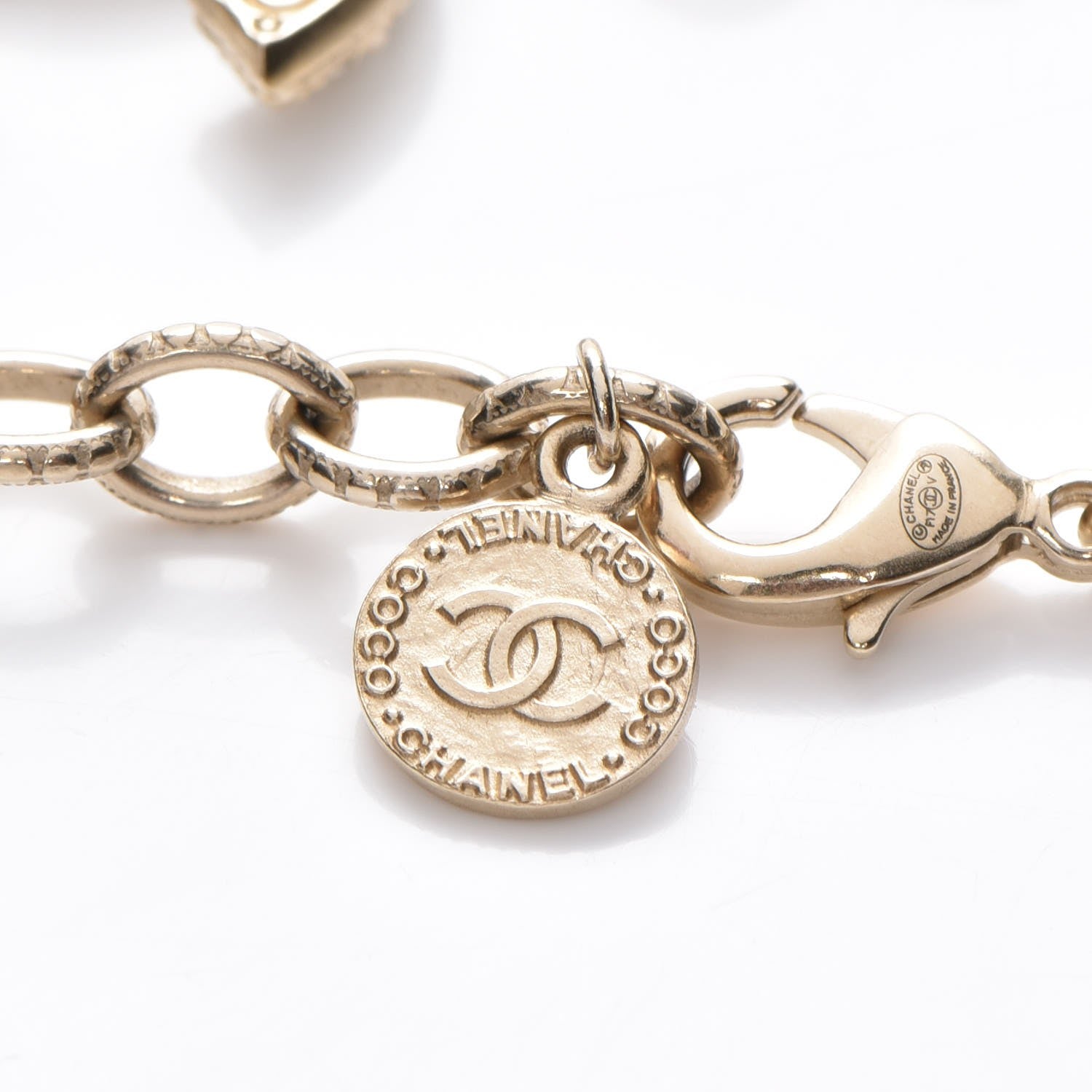 Chanel Graduated Pearl CC Short Necklace Gold 5 of 7