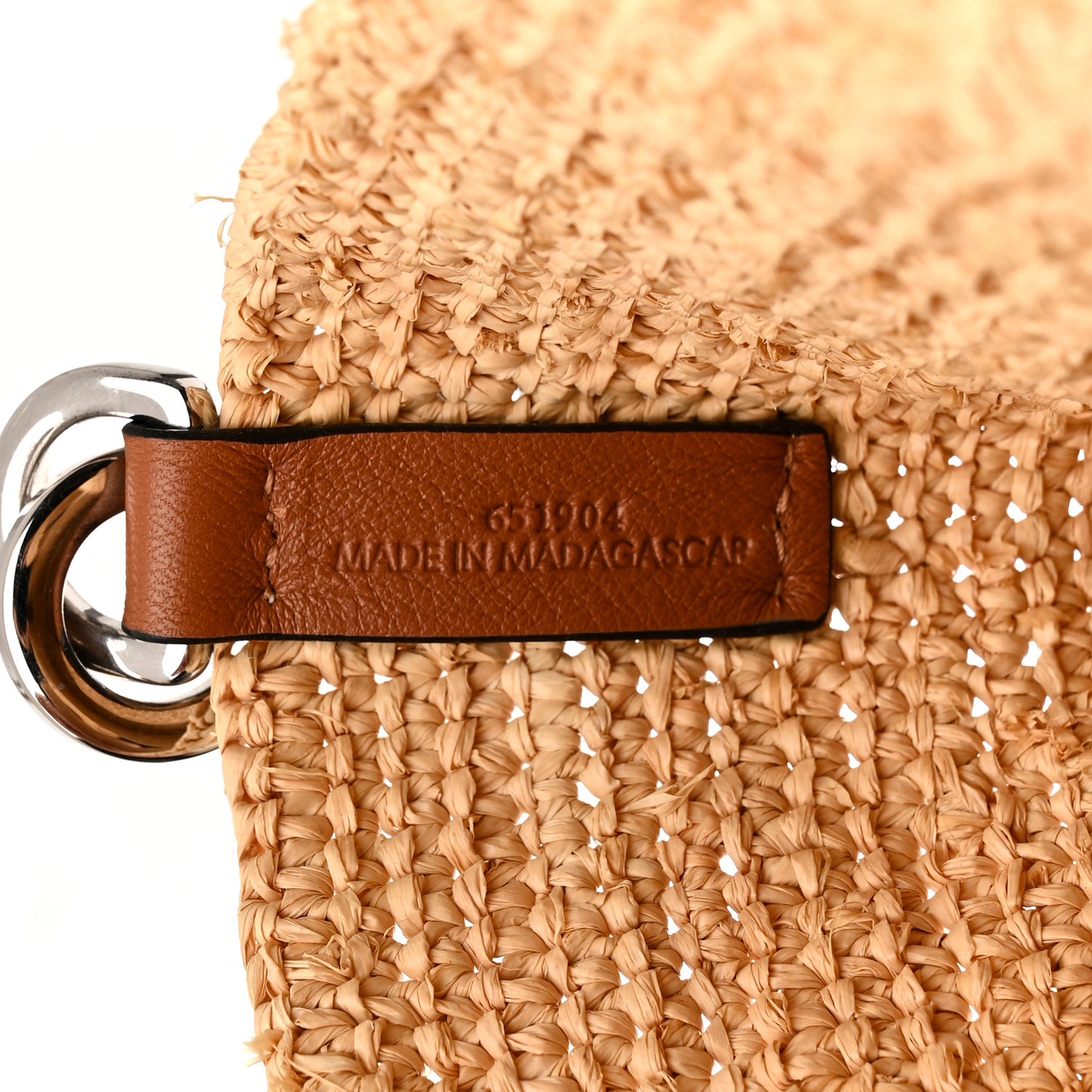 Raffia Paula's Ibiza Slit Tote Bag Natural Tan