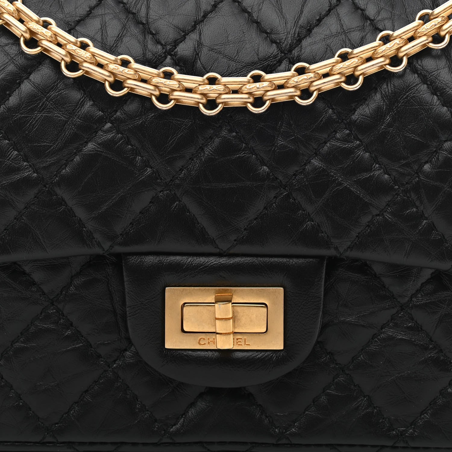 Chanel Aged Calfskin Quilted 2.55 Reissue Mini Flap Black 7 of 9