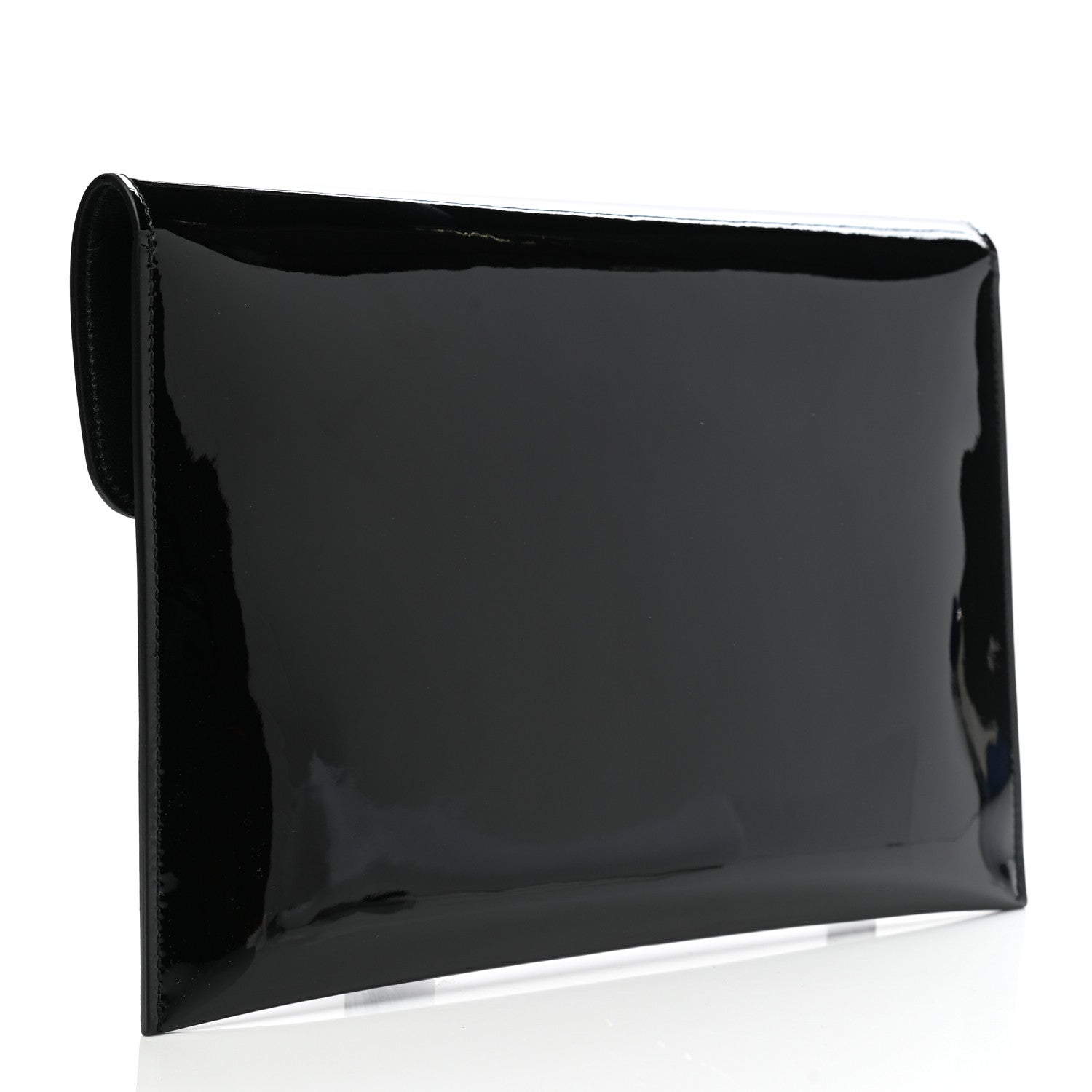 Alexander McQueen Patent Skull Lock Envelope Clutch Black 3 of 8