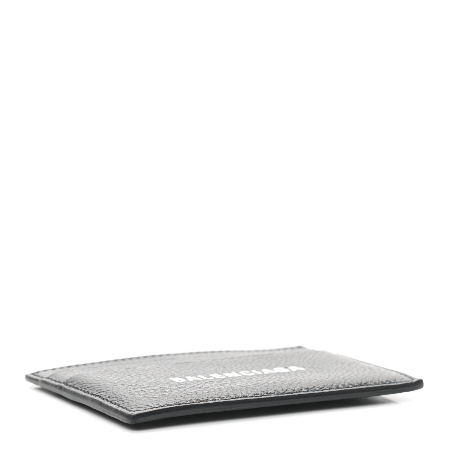 Balenciaga Grained Calfskin Logo Cash Card Holder Black White 4 of 6