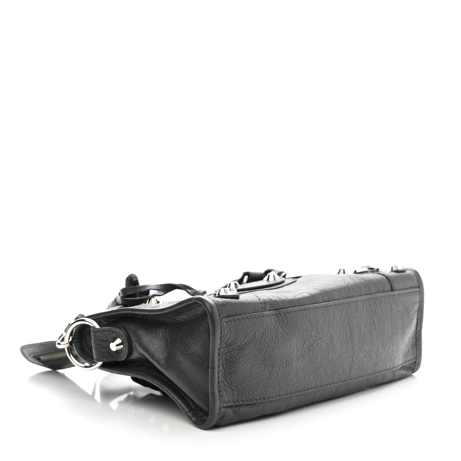 Balenciaga Agneau Classic Silver Hardware Mini City Gris Fossile 4 of 9