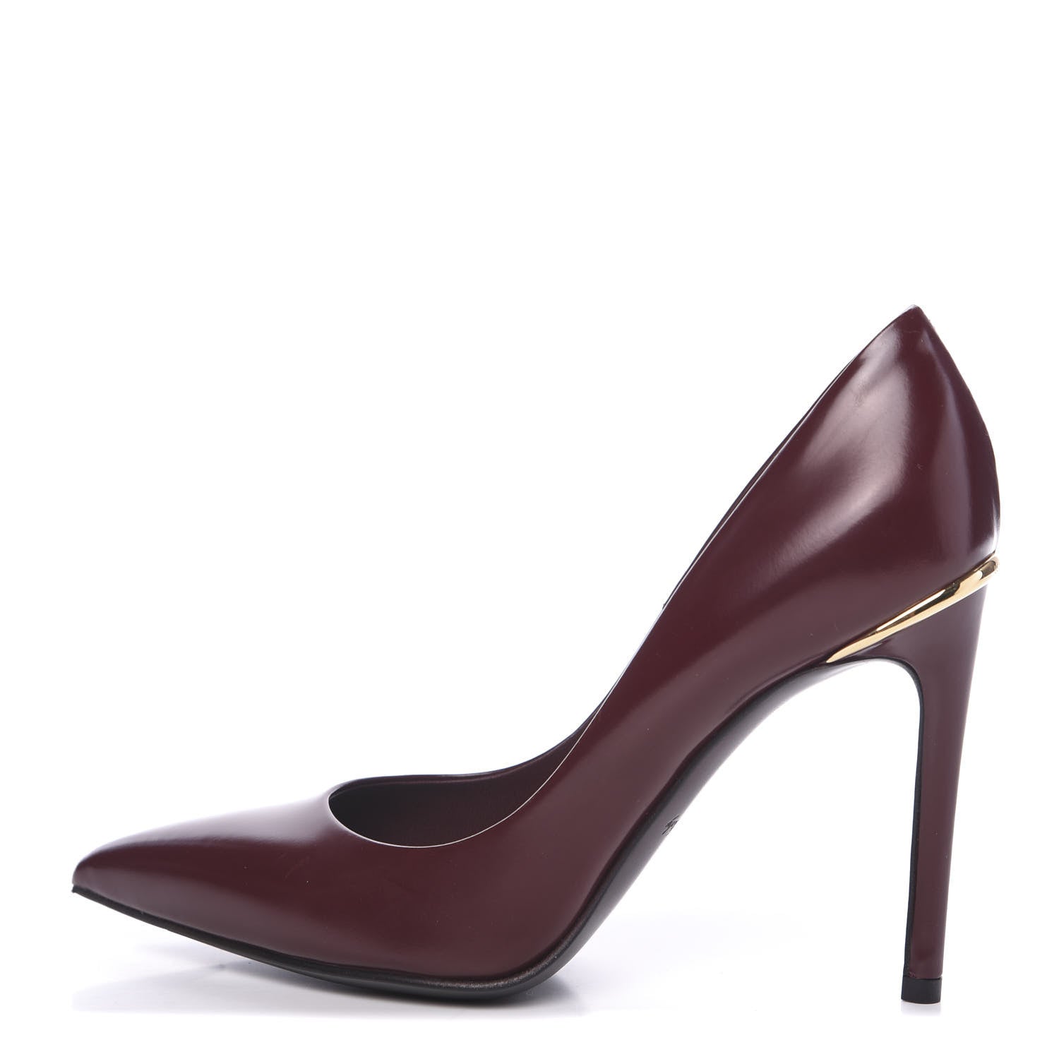 Louis Vuitton Glazed Calfskin Eyeline Pumps 35 Bordeaux 1 of 9