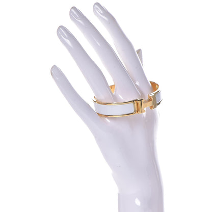 Hermes Enamel Narrow Clic Clac H Bracelet PM White 2 of 5