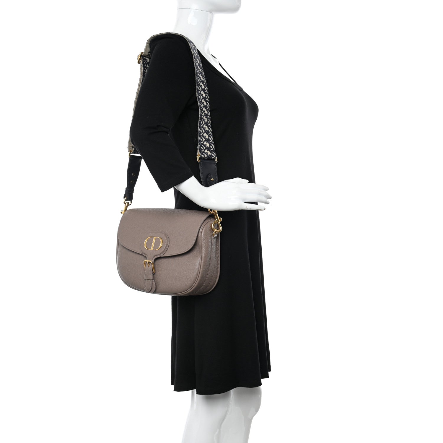 Christian Dior Grained Calfskin Large Bobby Flap Warm Taupe 2 of 11
