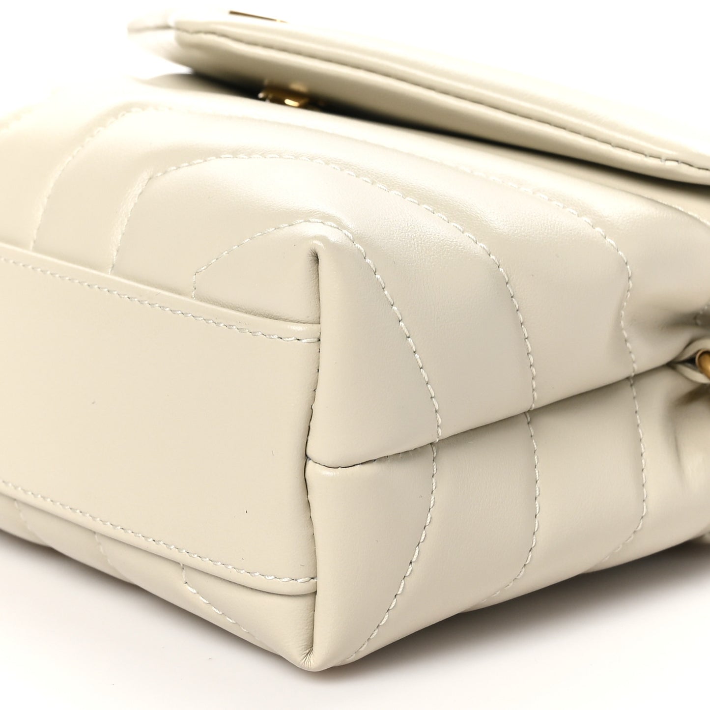 Calfskin Y Quilted Monogram Toy Loulou Crossbody Bag Crema Soft