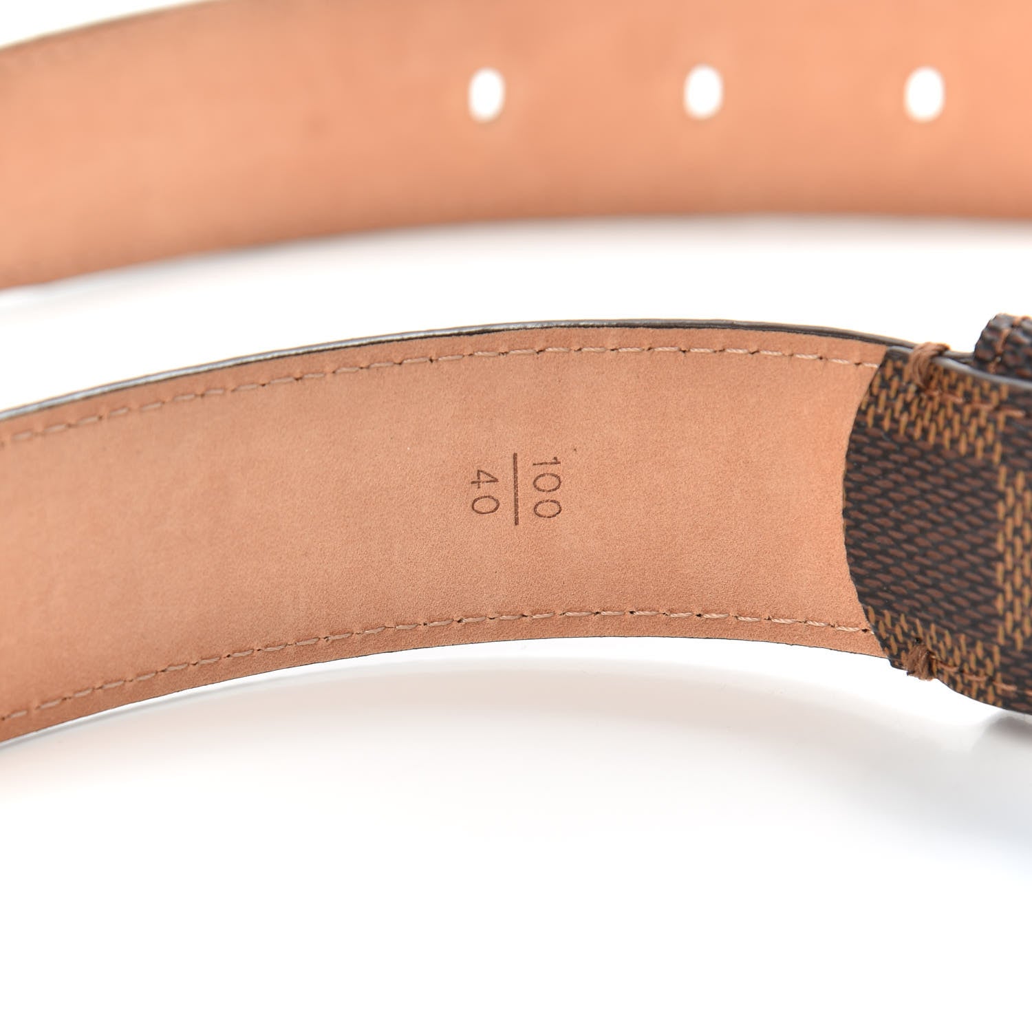 Louis Vuitton Damier Ebene 30mm Ellipse Belt 100 40 5 of 6