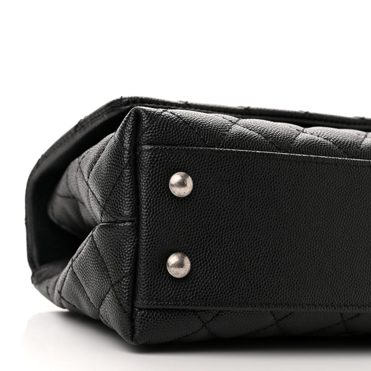 Chanel Caviar Lizard Embossed Quilted Mini Coco Handle Flap Black 9 of 12