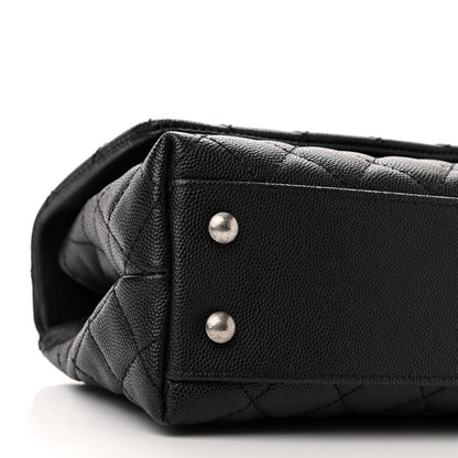 Chanel Caviar Lizard Embossed Quilted Mini Coco Handle Flap Black 9 of 12