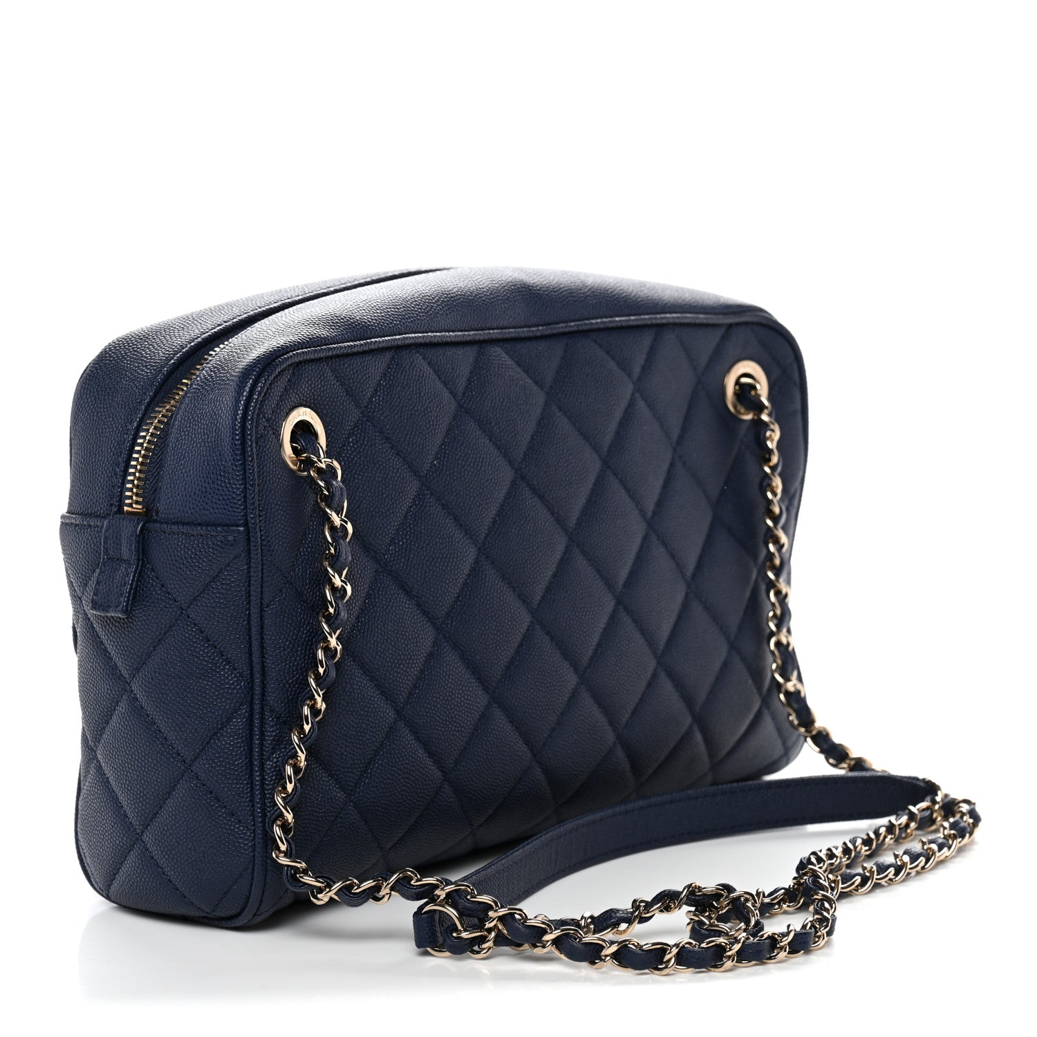 Chanel Caviar Quilted Large In & Out Camera Case Navy 5 of 12