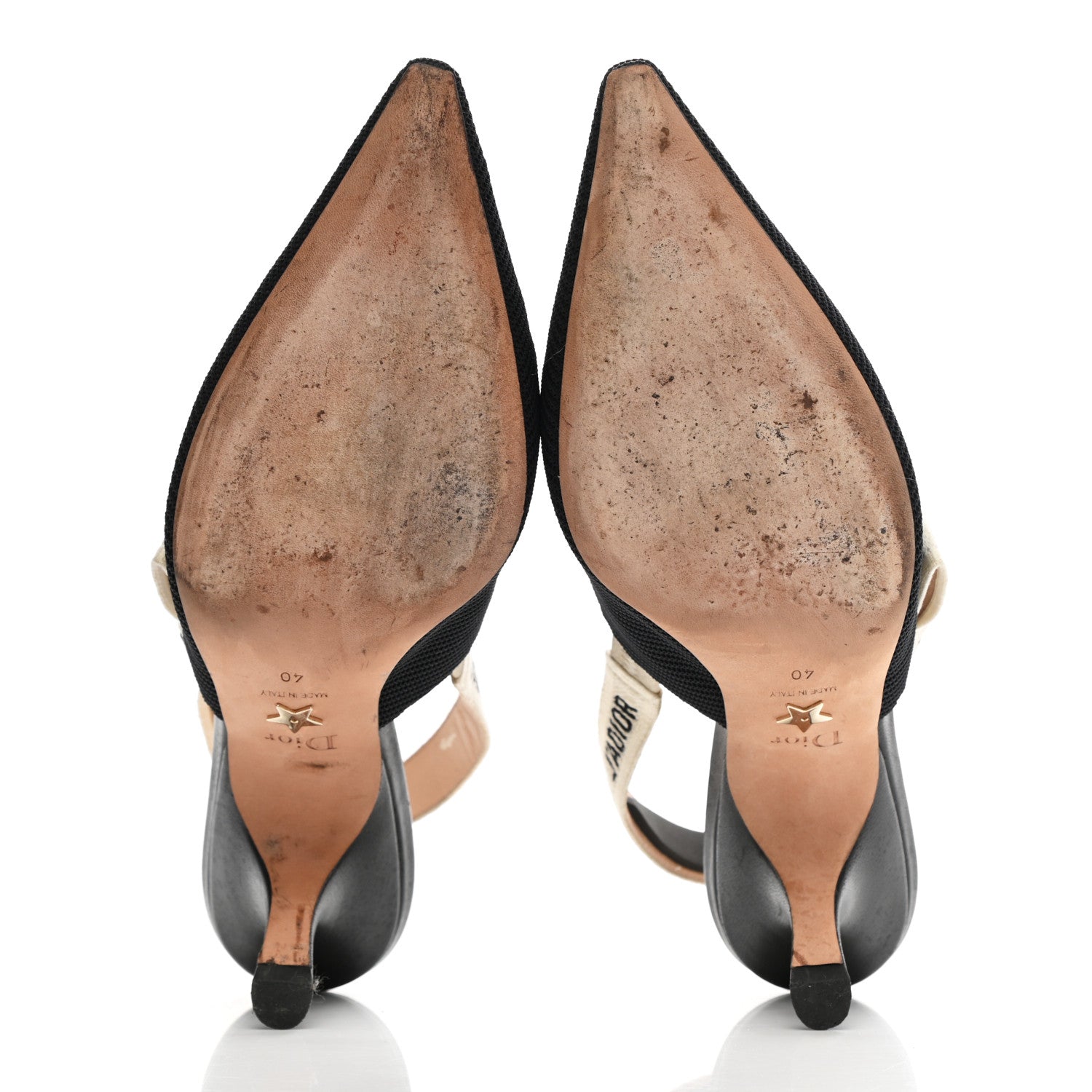 Christian Dior Technical Canvas Ribbon J Adior Slingback 65mm Pumps 40 Black 5 of 15