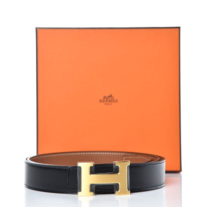 Hermes Box Togo 32mm H Belt 110 Black Gold 7 of 7